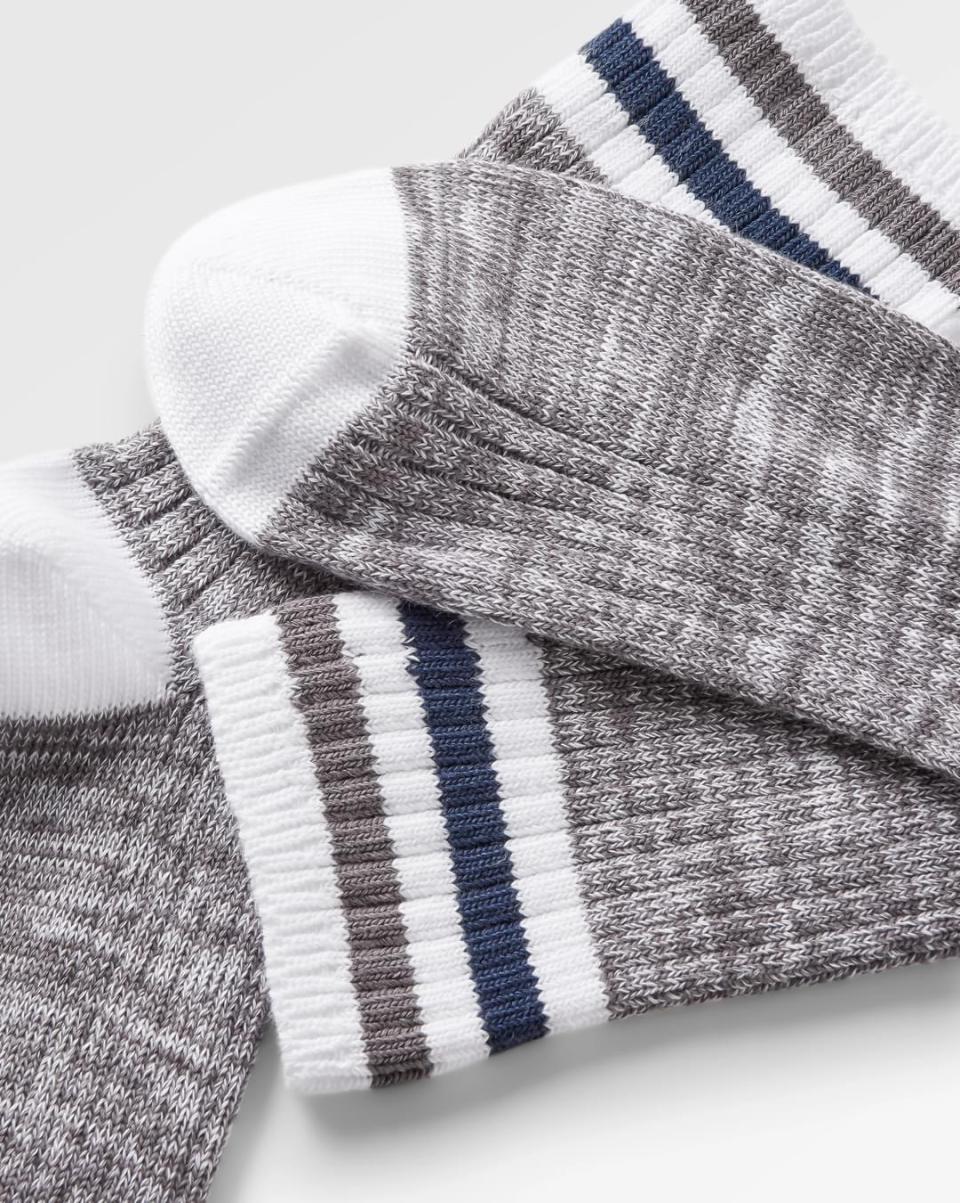 Passenger Clothing Grey Marl Versatile Socks Organic Midweight Rib Socks Women - 3