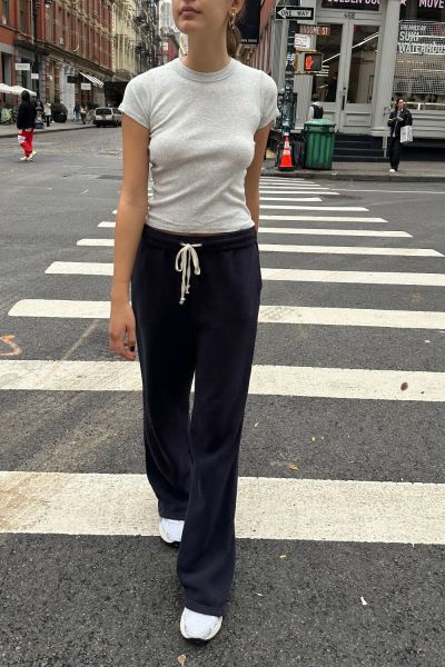 Sweatpants & Sweatshirts Brandy Melville Women Classic Navy Anastasia Soft Sweatpants