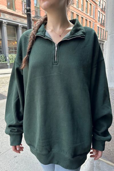 Dark Green Brandy Melville Missy Oversized Sweatshirt Sweatpants & Sweatshirts Women