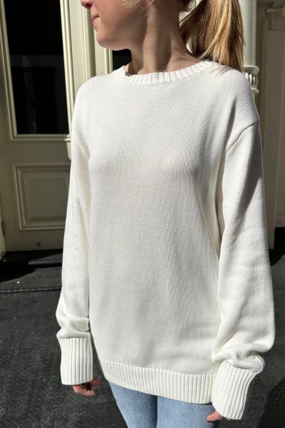 Sweaters Natural White Women Brianna Cotton Sweater Brandy Melville