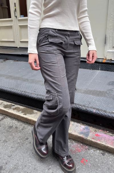 Kim Cargo Pants Brandy Melville Bottoms Dark Grey Women