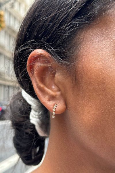 Jewelry Diamond Vine Earrings Brandy Melville Women Gold
