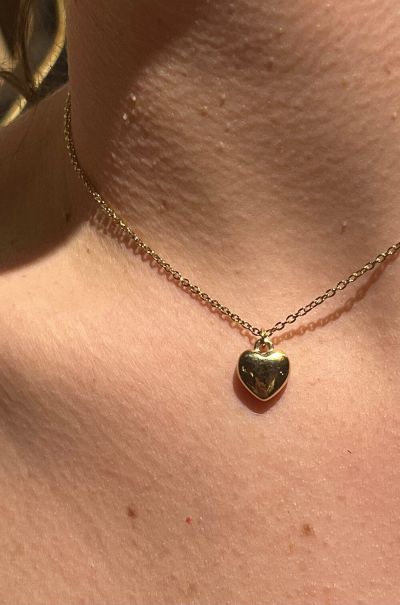 Jewelry Women Gold Heart Necklace Brandy Melville