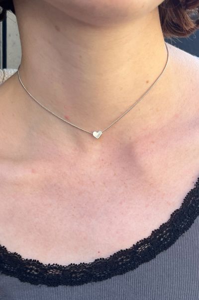 Jewelry Heart Charm Necklace Brandy Melville Silver Women
