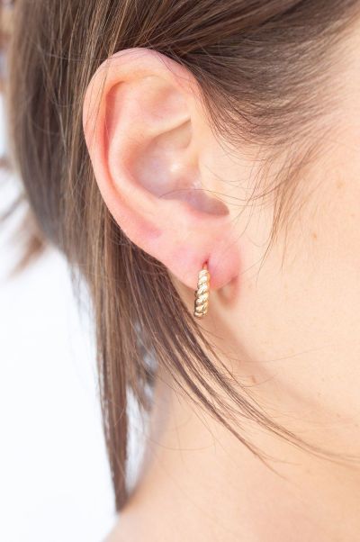 Women Gold Jewelry Rope Earrings Brandy Melville