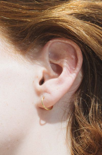 Women Jewelry Brandy Melville Gold Infinity Hoop Earrings
