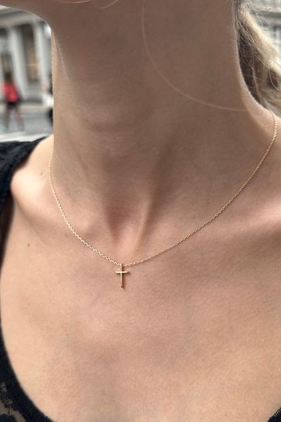 Cross Necklace Women Gold Jewelry Brandy Melville