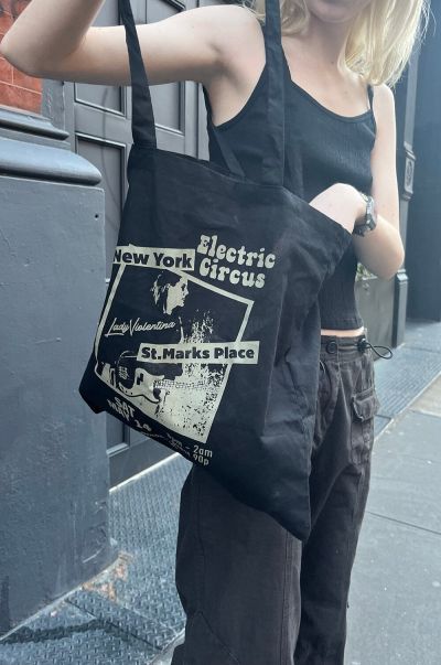 Black Women Brandy Melville Electric Circus Tote Bag Bags & Backpacks
