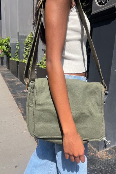 Bags & Backpacks Women Brandy Melville Military Green Messenger Bag