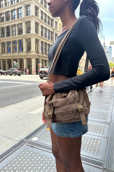 Brandy Melville Mini Messenger Bag Dark Brown Bags & Backpacks Women