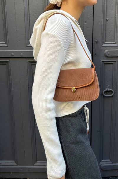 Women Brandy Melville Shoulder Mini Bag Brown Bags & Backpacks