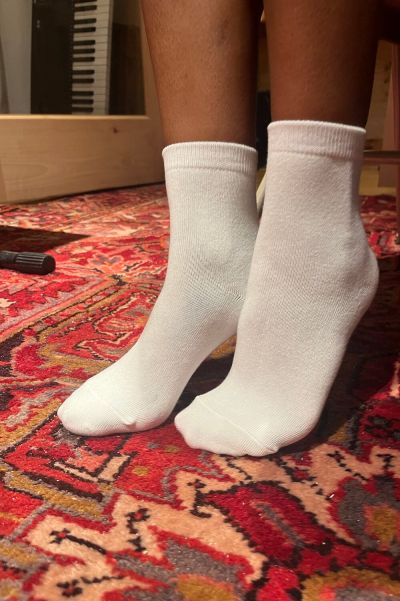 Basic Socks Women Natural White Socks Brandy Melville