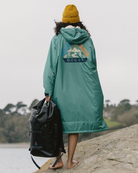 Changing Robes & Ponchos Waves Recycled Sherpa Lined Changing Robe Deep Sea Women Passenger Clothing Compact
