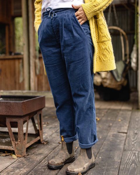Dungarees & Trousers Dark Denim Compass Recycled Corduroy Pants Passenger Clothing Women Cozy