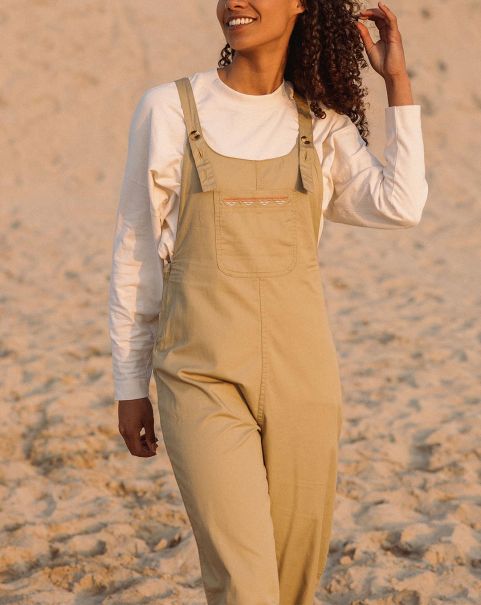 Pure Women Passenger Clothing Dungarees & Trousers Faye Organic Cotton Dungarees Biscuit