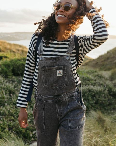 Women Special Deal Dungarees & Trousers Roamist Organic Cotton Dungarees Washed Black Denim Passenger Clothing