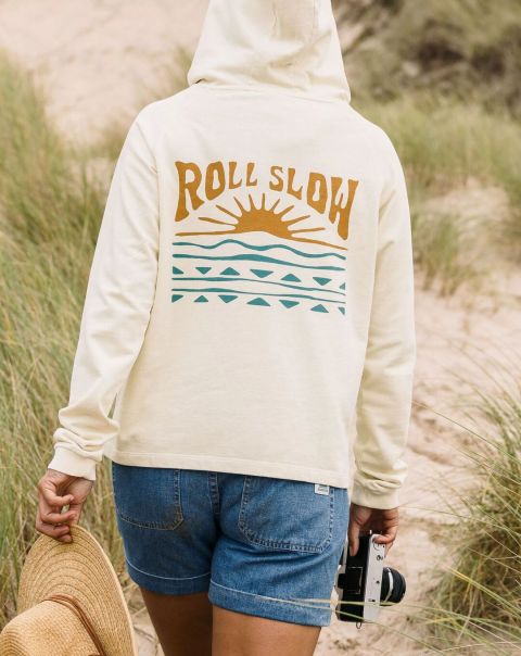 Limited Time Offer Passenger Clothing Rolling Slow Recycled Cotton Hoodie Hoodies & Sweatshirts Pale Yellow Women