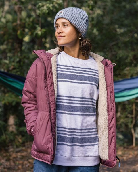 Passenger Clothing Advanced Crushed Berry Jackets Earthy Sherpa Lined Insulated Jacket Women
