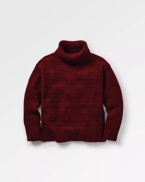 Knitwear Passenger Clothing Wine Fashionable Women Snug Oversized Recycled Knitted Jumper