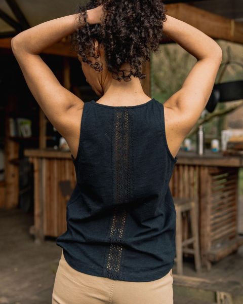 Innovative Women Passenger Clothing Black Tops & T-Shirts Rivergate Recycled Cotton Tank Top