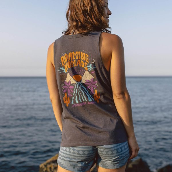 Faded Black Tops & T-Shirts Passenger Clothing Cactus Recycled Cotton Tank Top Popular Women