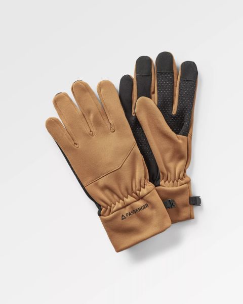 Women Gloves Passenger Clothing Golden Brown Accessible Jacks 2.0 Recycled Touch Screen Gloves