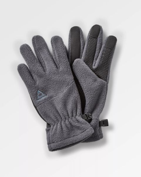 Passenger Clothing Refined Women Gloves Charcoal Daytrip Recycled Polar Fleece Touch Screen Gloves