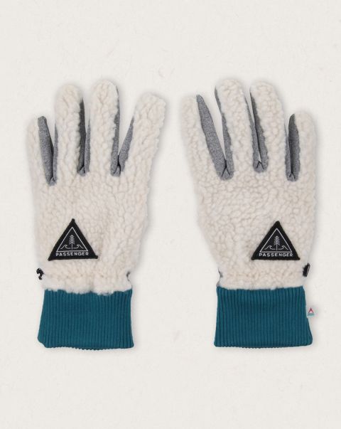 Passenger Clothing Warm Ivory Gloves Fire Sale Women Snowfall Recycled Sherpa Gloves