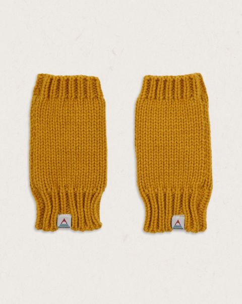 Gloves Passenger Clothing Secure Flurry Recycled Fleece Lined Fingerless Mittens Dandelion Yellow Women