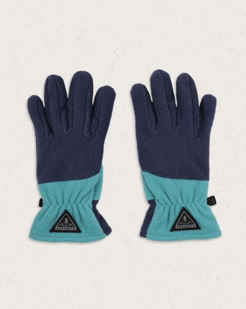Passenger Clothing Blue Coral Daytrip Recycled Polar Fleece Touch Screen Gloves Affordable Women Gloves