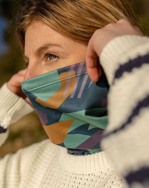 Women Scarves & Neckwear Deep Blue Camo Pattern Passenger Clothing Markdown Trail Recycled Gaiter